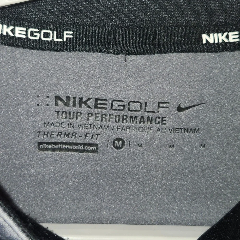 Nike Golf Tour Performance Therma-FIT 1/4 Zip Pullover Gray Black‎  Mens M